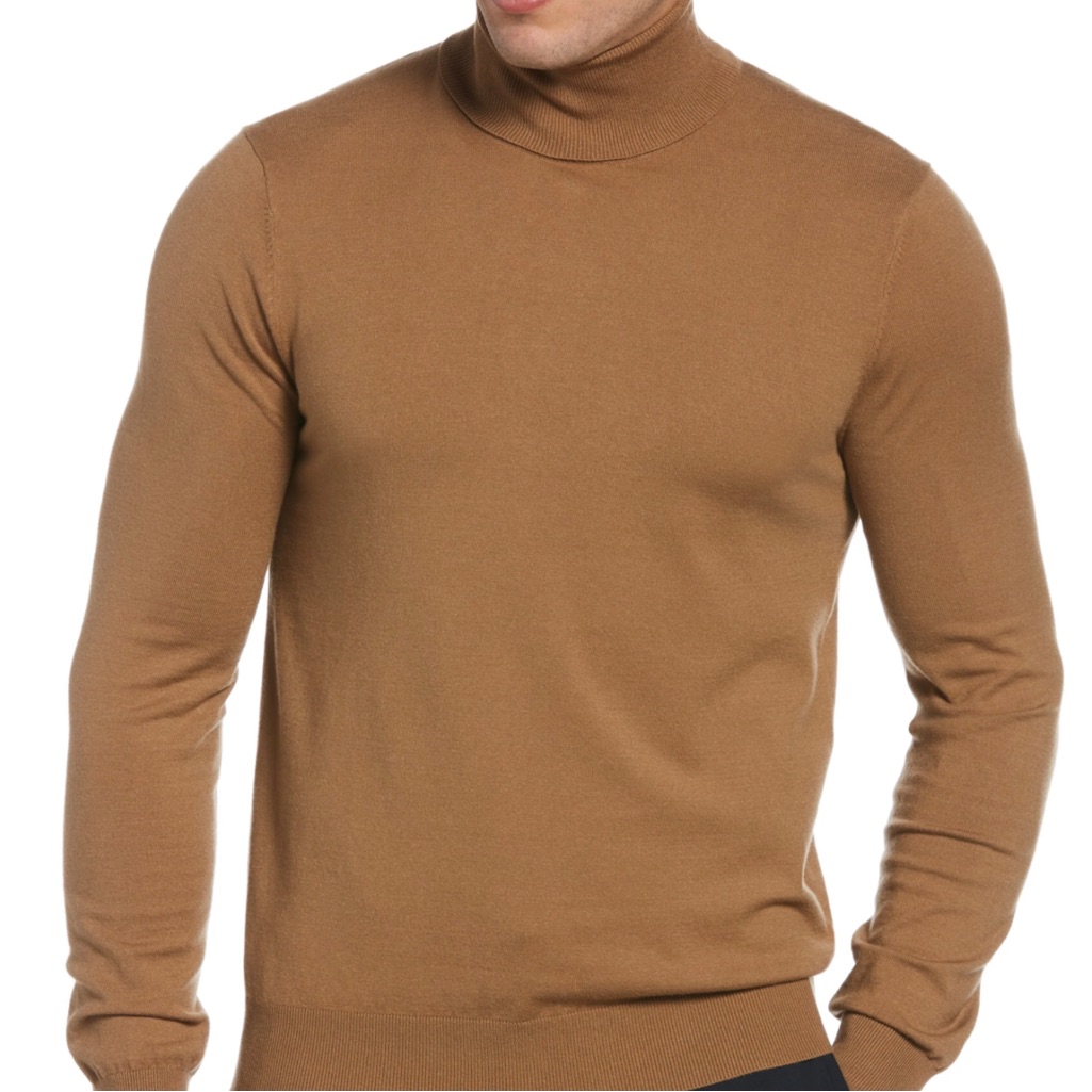 Solid Tech Knit Turtleneck Sweater